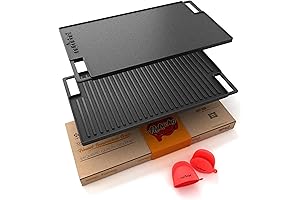 NutriChef Reversible Cast Iron Grill Plate