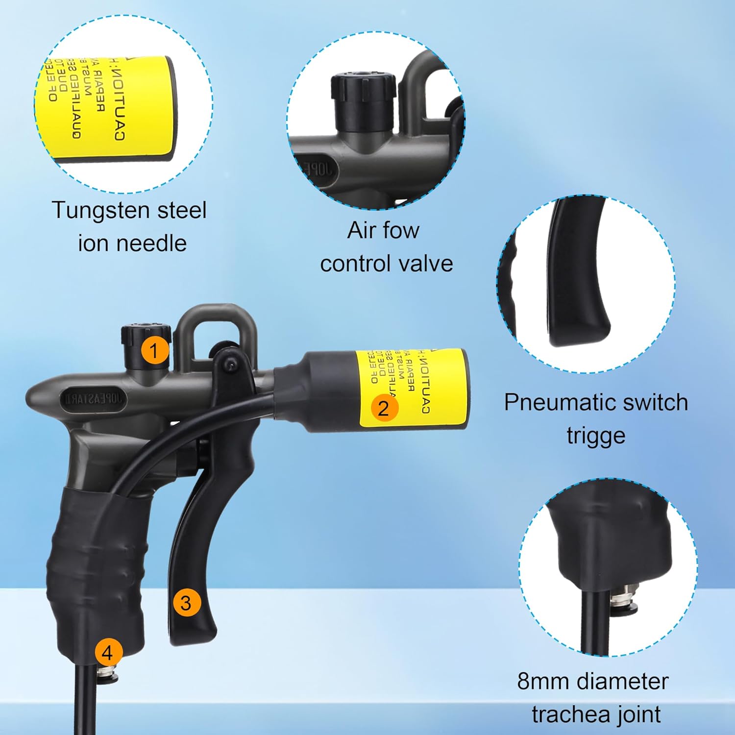 Anti Static Ionizing Air Gun 4.6KV upgrade Static Eliminator Anti Static Ionizer + High Voltage Generator with one Air gun
