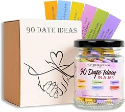 90 Date Ideas in A Jar Date Night Ideas, Color Coded Date Ideas, Valentines Day Gifts for Him, Date Night Ideas, Couples Gifts, Date Night Dice, Scratch Off Date Night Ideas, Couples Games