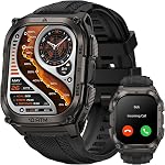 KOSPET Tank T4 Smart Watch for Men, GPS & Offline Maps, Full Stainless Steel, 100M Waterproof 45m Freediving, 50-Day Battery, Bluetooth Calls, 24/7 Heart Rate (Inches, 1.43, Black)