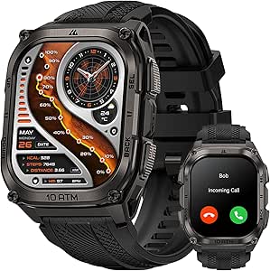 Amazon.com: KOSPET Tank M4 - Relojes inteligentes para hombre, acero ...