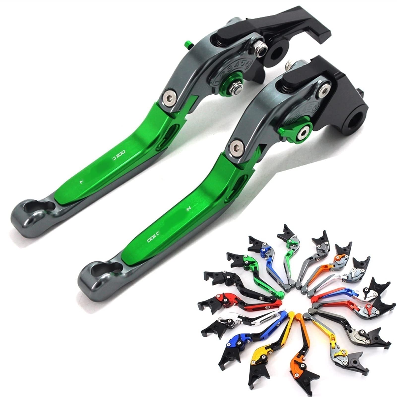 CHEVVY Freno Leve della Frizione del Freno del Motociclo per D-ucati Hypermotard 1100 / S/Evo SP 2007 2008 2009 2010 2011 2012 Breve Solo con Paramani di Serie (Color : 9)