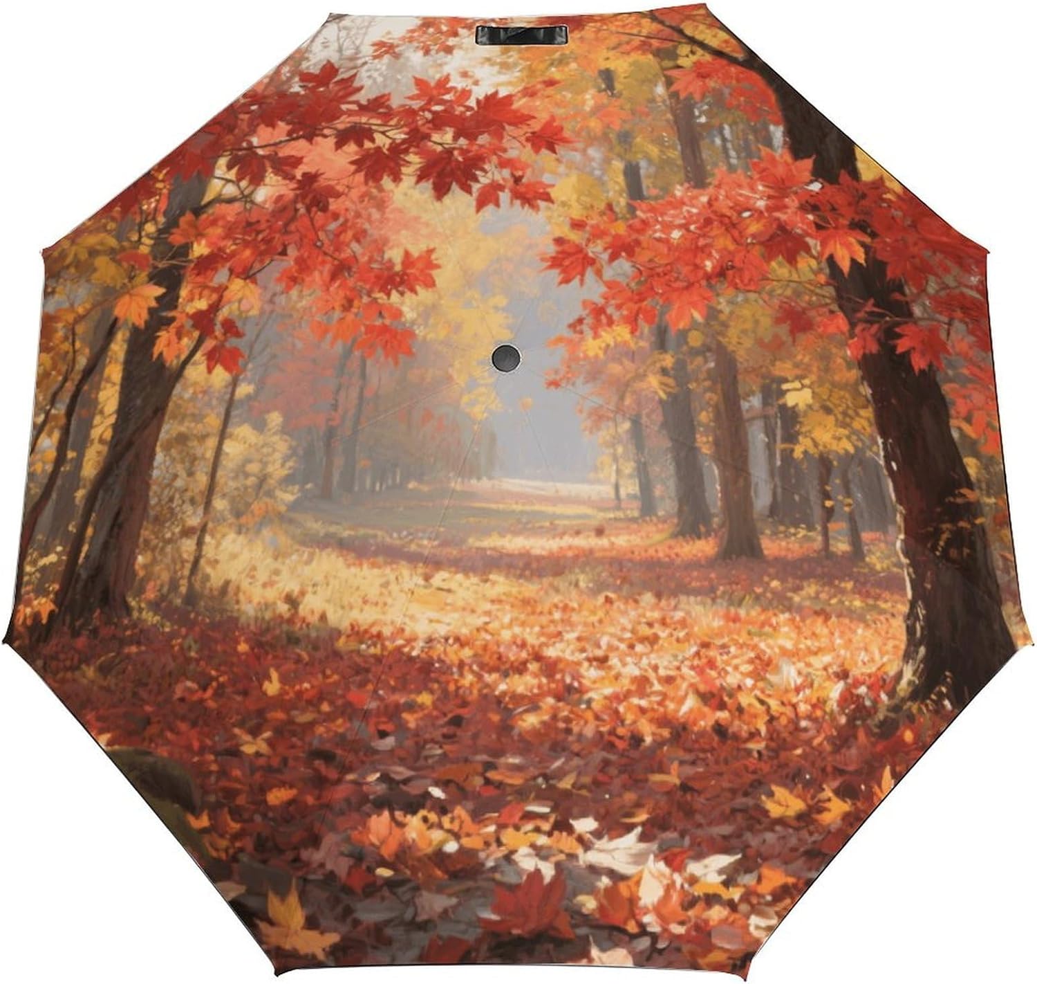 Windproof Travel Umbrella Maple Forest Folding Small Sun Umbrella Lightweight Small And Compact Suit for Pocket