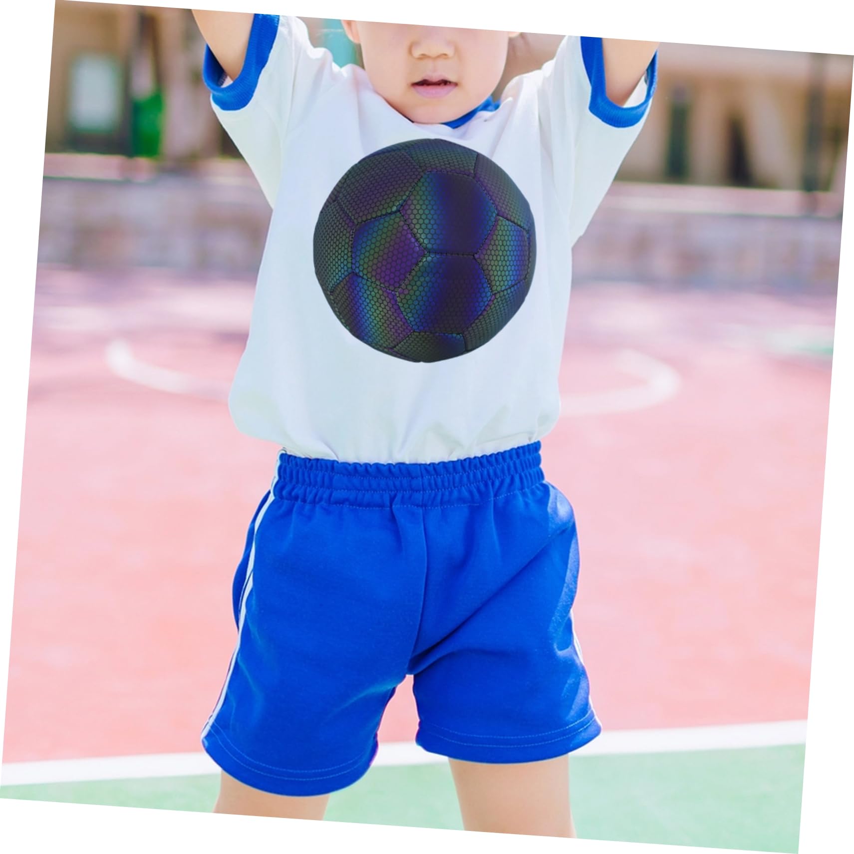 Toyvian Bola de Fútbol Reflectante y Oscuridad para Entrenamiento y Partidos Alta Visibilidad y Durabilidad