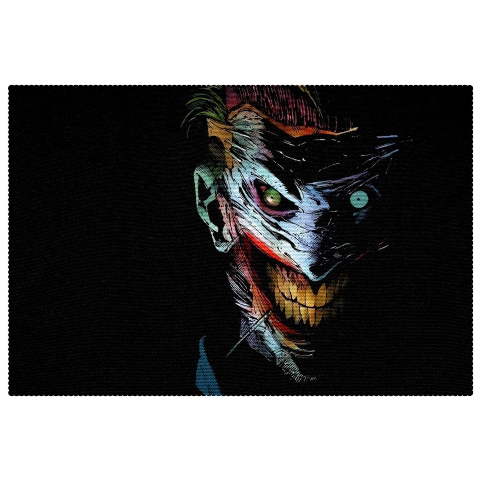 Sets de table anti-tache lavables Joker Smile | Finie la peur des plats chauds