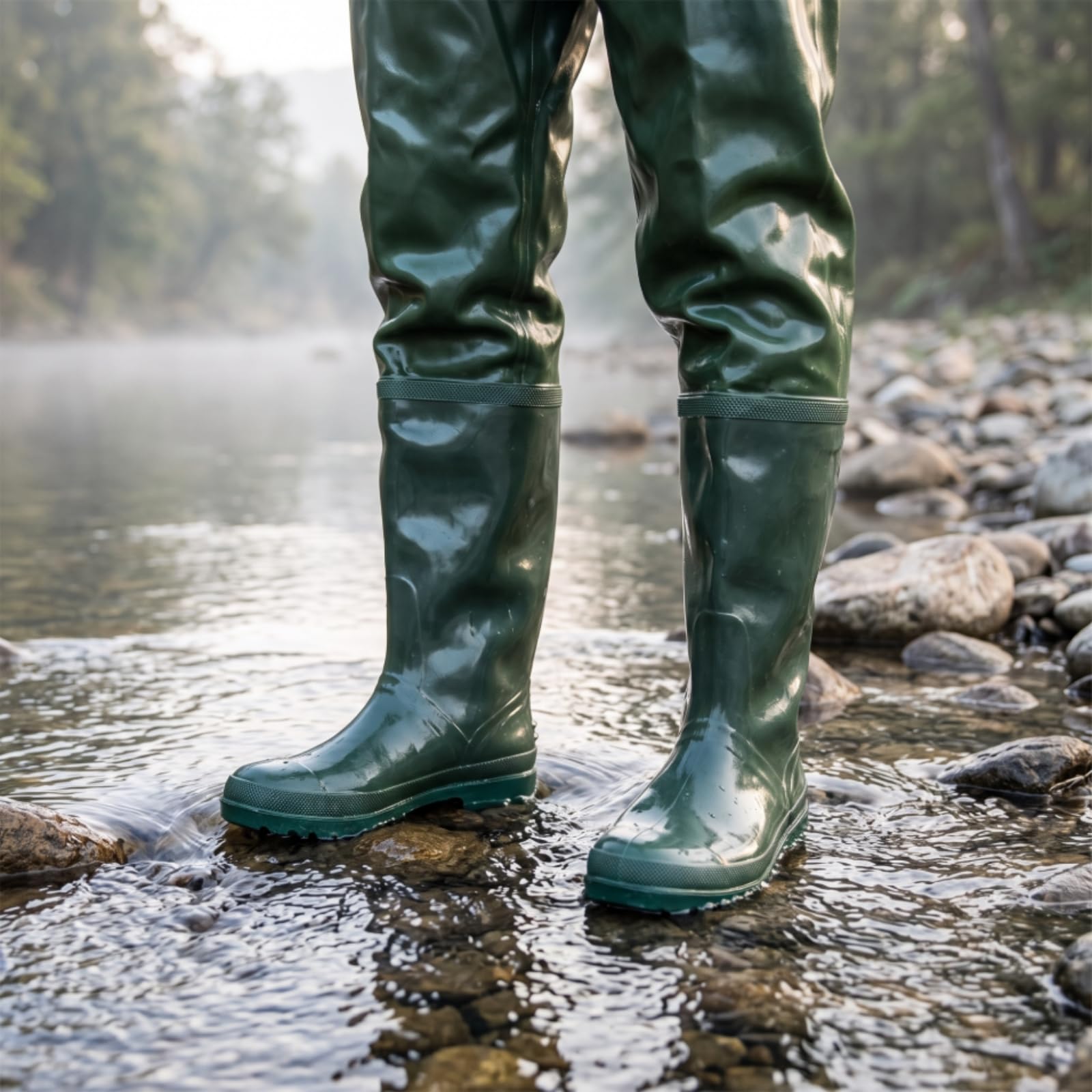 Harilla Wader da Pesca per Adulti Pantaloni da Wading Stivali Integrati Tuta Impermeabile Cuciture Sigillate Fit Comodo Materiale Plastico Adatti a Pesca in