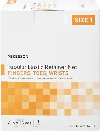 Vista 42 de McKesson Red de retención elástica tubular, no estéril, mano, brazo, pierna, pie, tamaño 2, 7 1/2 pulgadas x 25 yardas, 1 unidad, 1 paquete