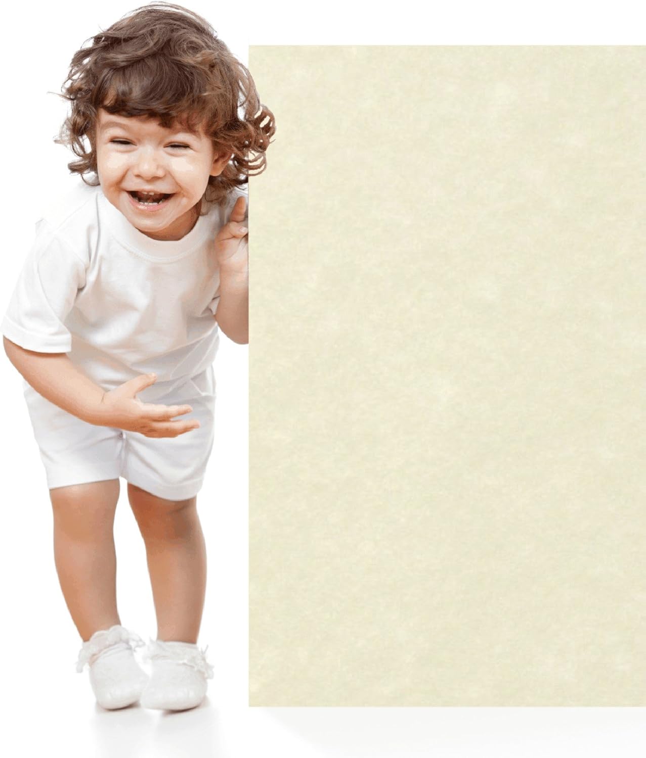 50 Soft White Parchment 60# Text (=24# Bond) Paper Sheets - 8.5 X 14 inches Legal Size - 60 Pound is Not Card Weight - Vintage Colored Old Parchment Semblance