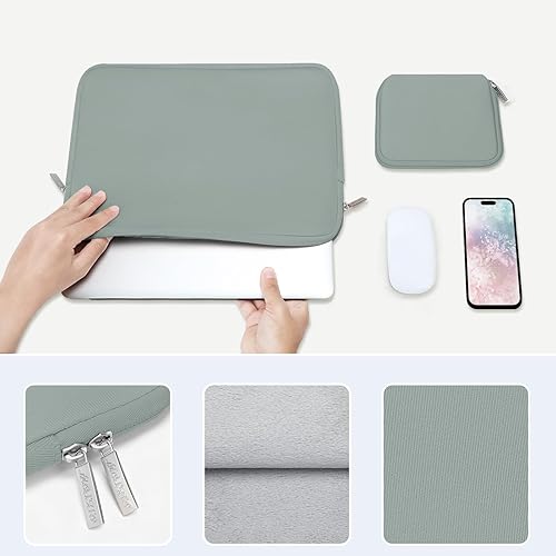 Miniatura 97 de MOSISO - Funda para laptop, repelente al agua, bolsa de neopreno con funda pequeña azul (Airy Blue)