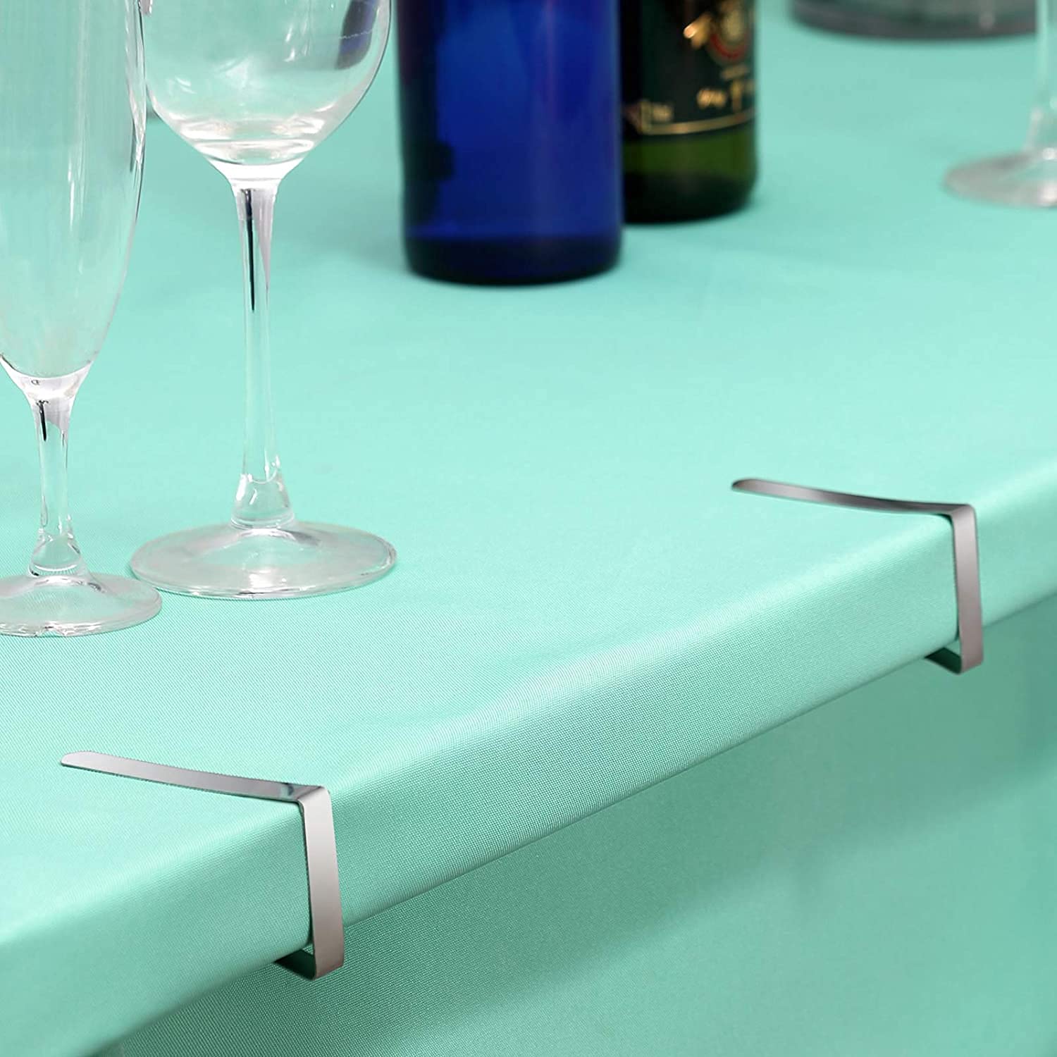 Lot De 12 Pinces à Nappe Décoratives En Forme De Patte De Chat - En Acier Inoxydable - Pour Pique-nique, Mariage, Repas