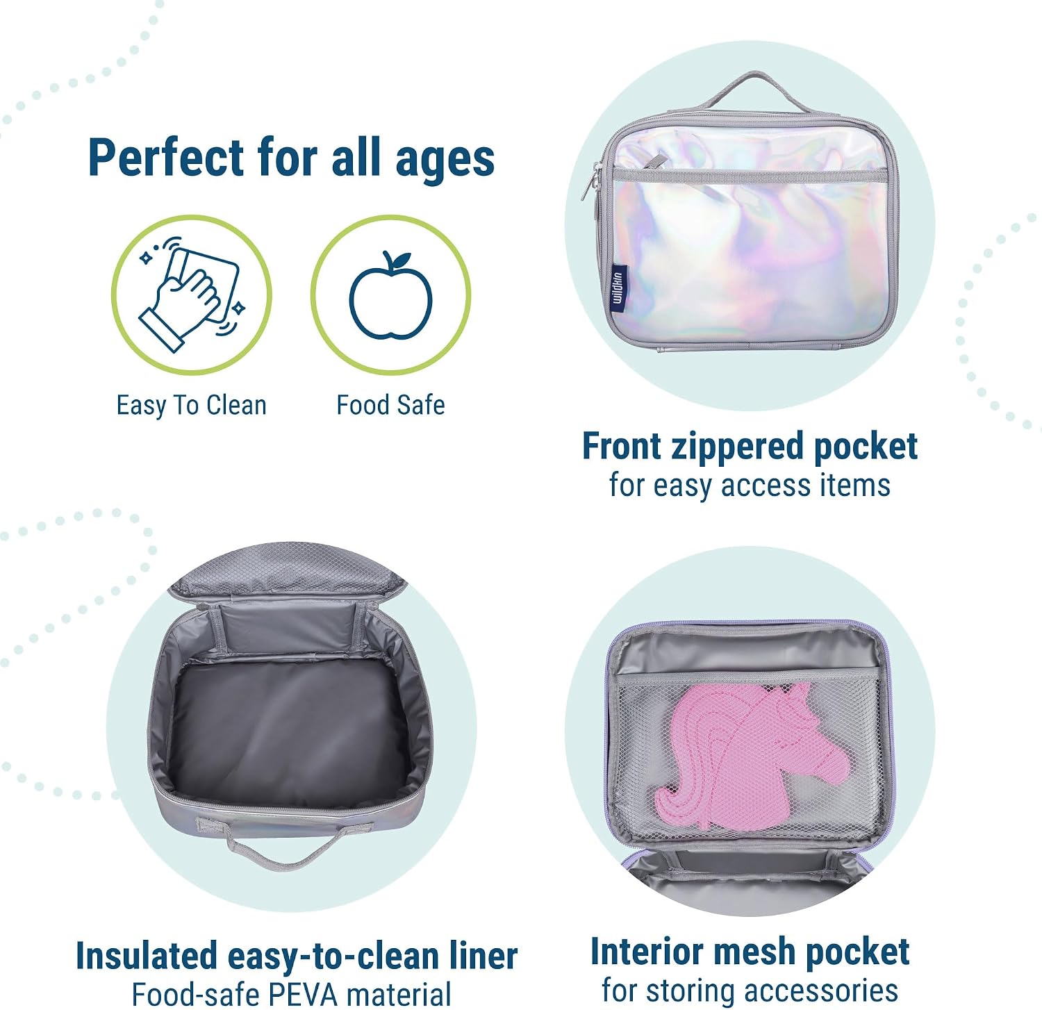 Wildkin Kids Insulated Lunch Box, Holographic image 4