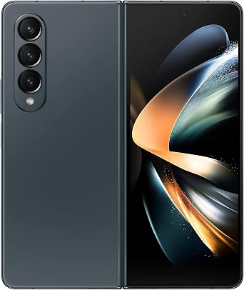SAMSUNG Galaxy Z Fold 4 هاتف خلوي ، مصنع هاتف ذكي غير مؤمن من Android ، 256 جيجابايت ، وضع مرن ، فيديو حر اليدين ، عرض متعدد النوافذ ، عرض قابل للطي ، متوافق مع S Pen ، إصدار الولايات المتحدة ، 2022 ، رمادي أخضر