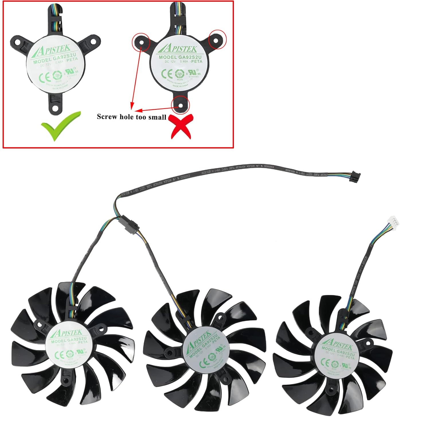 inRobert RTX2080 GPU Fan Replacement for Zotac RTX 2080 Ti AMP Graphics Card Cooling Fan (Full Set)