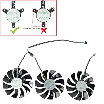 RTX2080 GPU Fan Replacement for Zotac RTX 2080 Ti AMP Graphics Card Cooling Fan (Full Set)