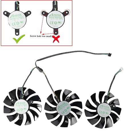 RTX2080 GPU Fan Replacement for Zotac RTX 2080 Ti AMP Graphics Card Cooling Fan (Full Set)