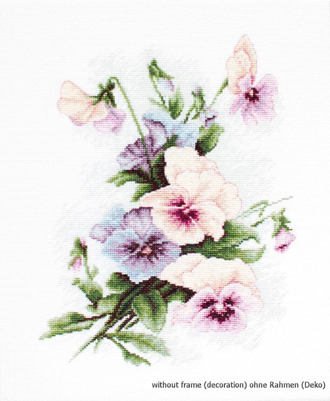 Pansies Cross Stitch Kit - Luca-S