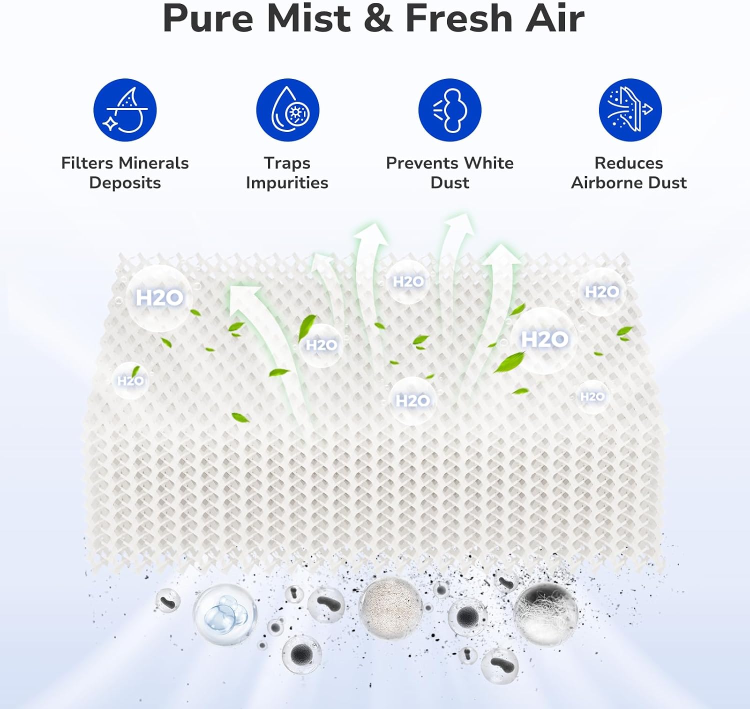 Fil-fresh 4-Pack HDC12 Replacement Wicking Humidifier Filter, Super Wick Compatible with AIRCARE Essick Air EA1407, HD1305, HD1405, HD1406, HD1407, HD1409, Kenmore 15420, 29614, High Moisture Output