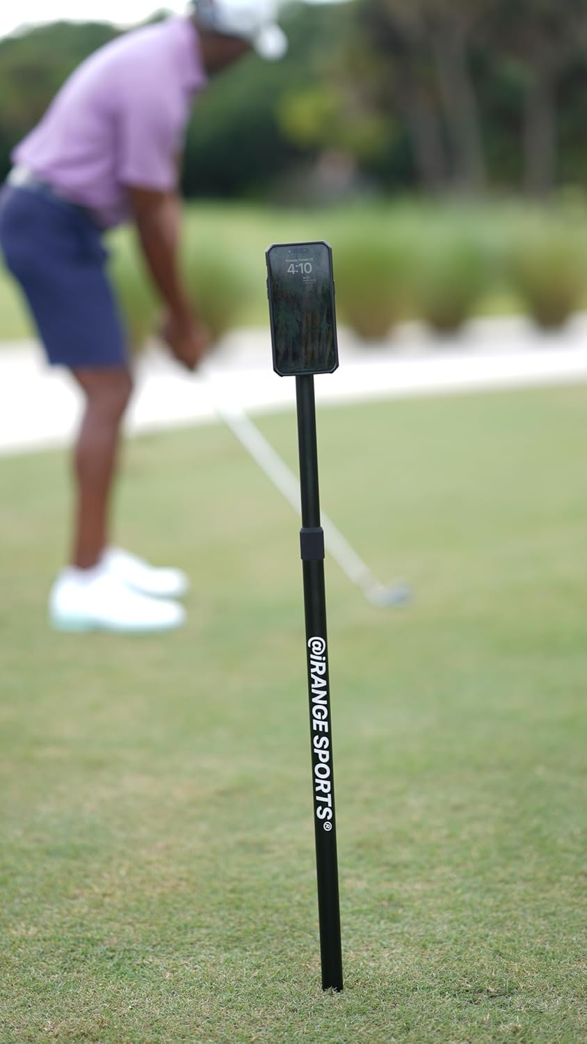 @iRangeSports Stick EXT w/MagSafe Compatible Puck - Golf Monopod, Strong Magnetic, Lightweight, Portable Phone & Tablet Stand - Film Steady Video for Golf, Vlogs, Sports, Home, Digital Creators