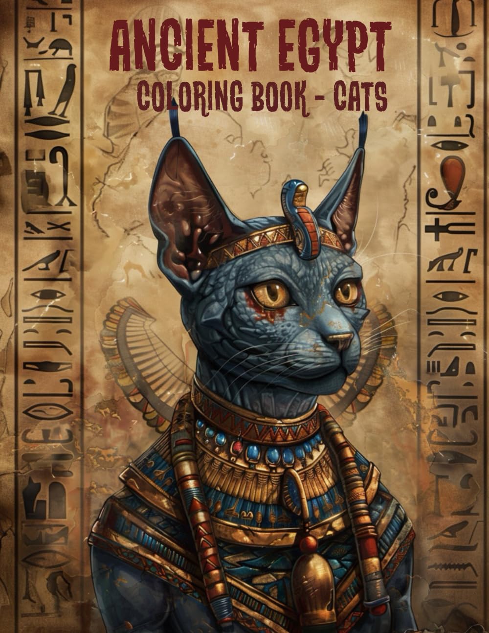 Ancient Egypt Coloring Book - Cats