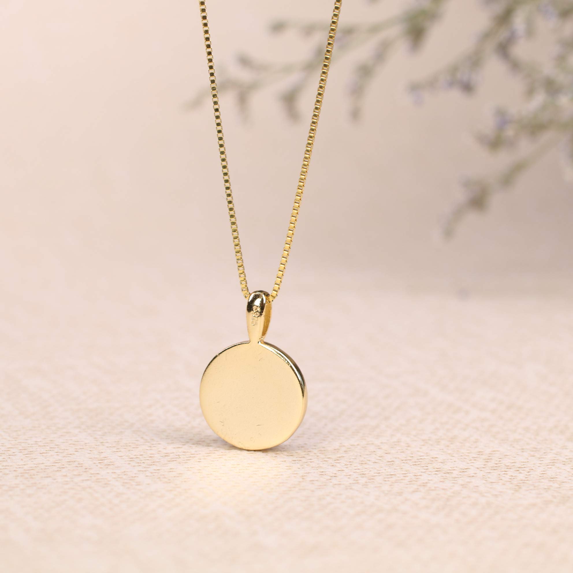 COAI Collier Réglable Argent 925 Pendentif Rond Pierre Femme