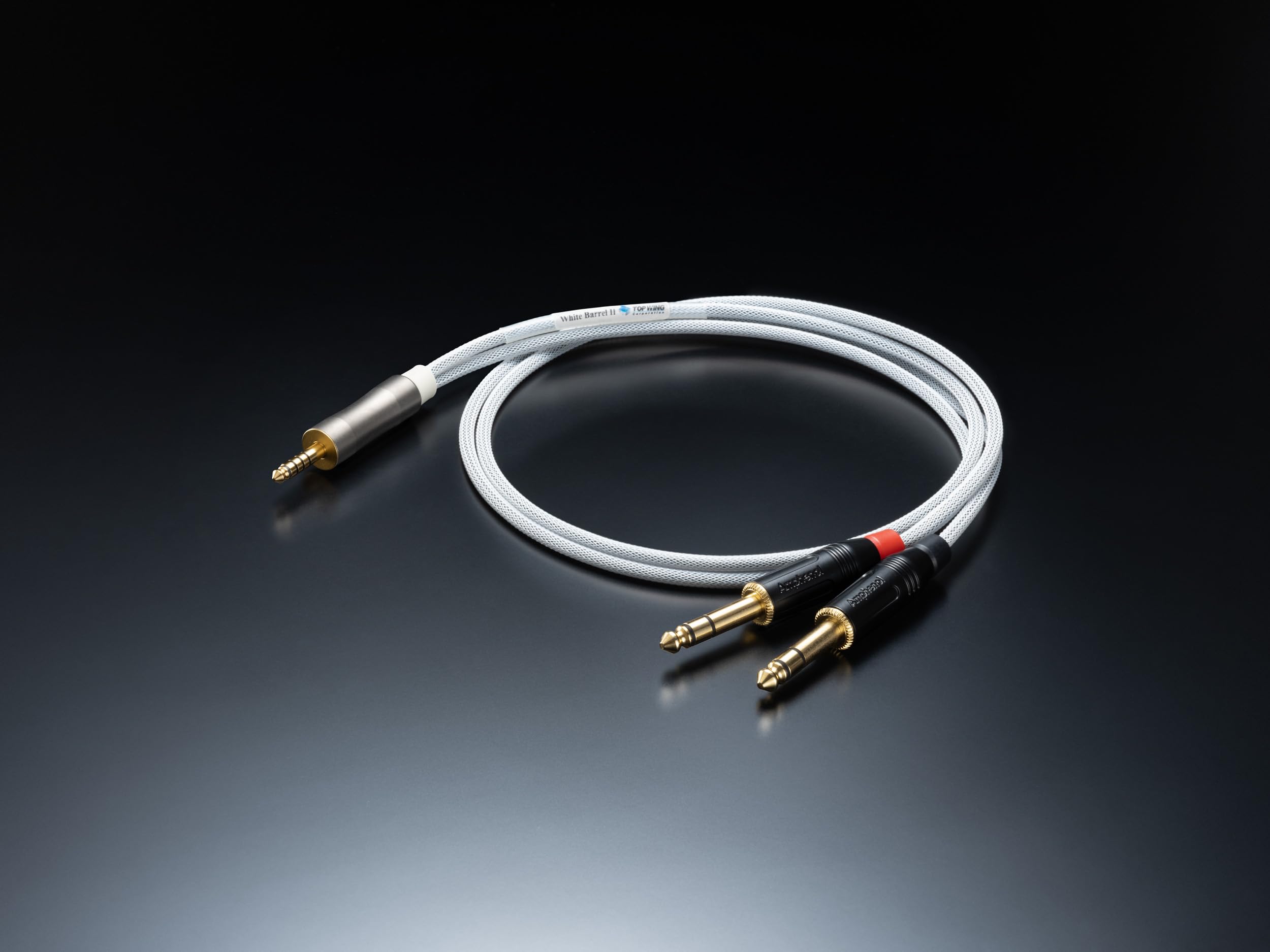 Amazon | TOP WING White Barrel II 4.4 to TRS 180cm 4.4mm->TRS x 2