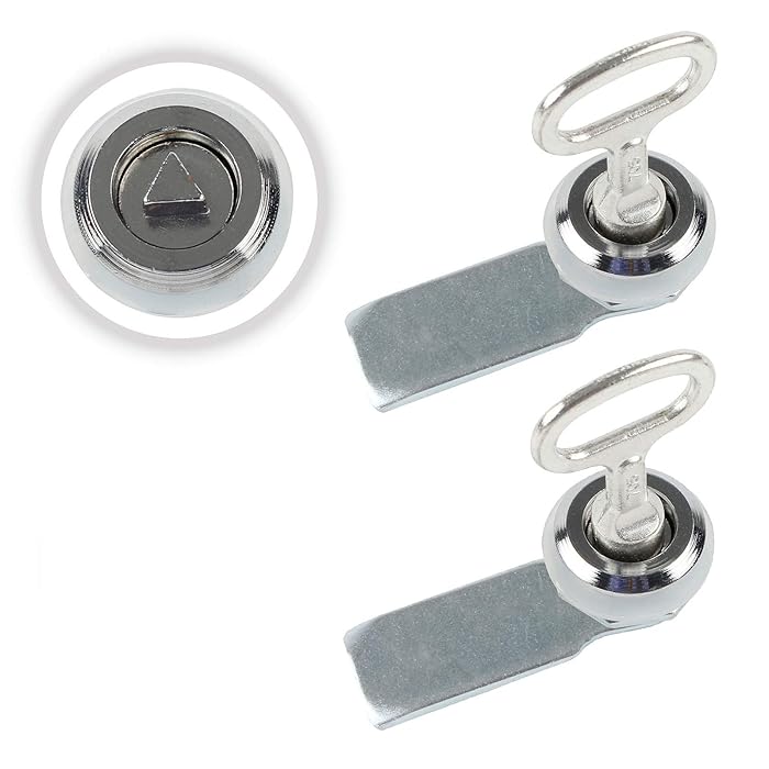 Buy HOWDIA 2 Pcs Triangle Cam Lock and Key Wheelie Bin Lock for Gas