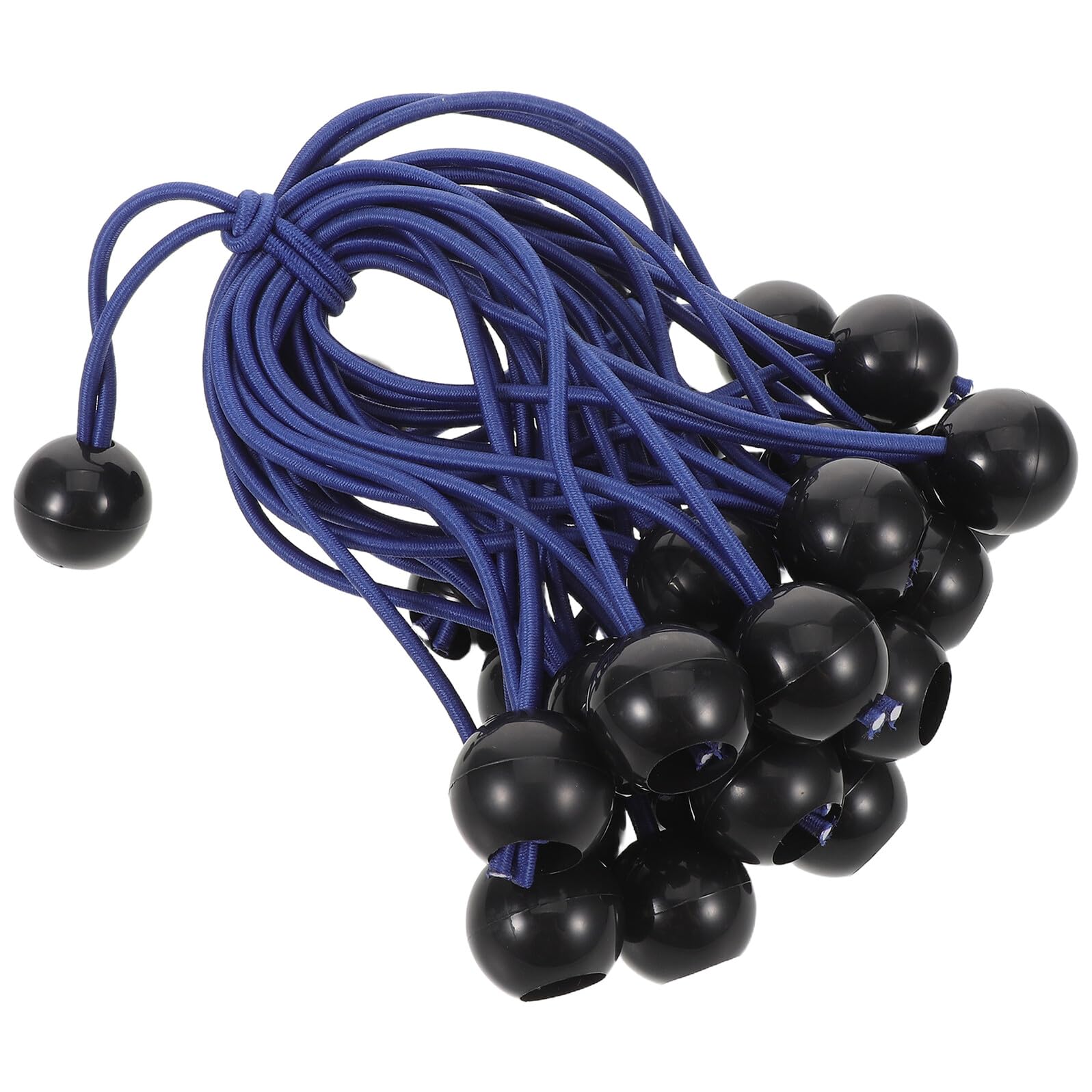 Cuerdas elásticas resistentes de poliéster y látex con 30 bolas para carpas duraderas