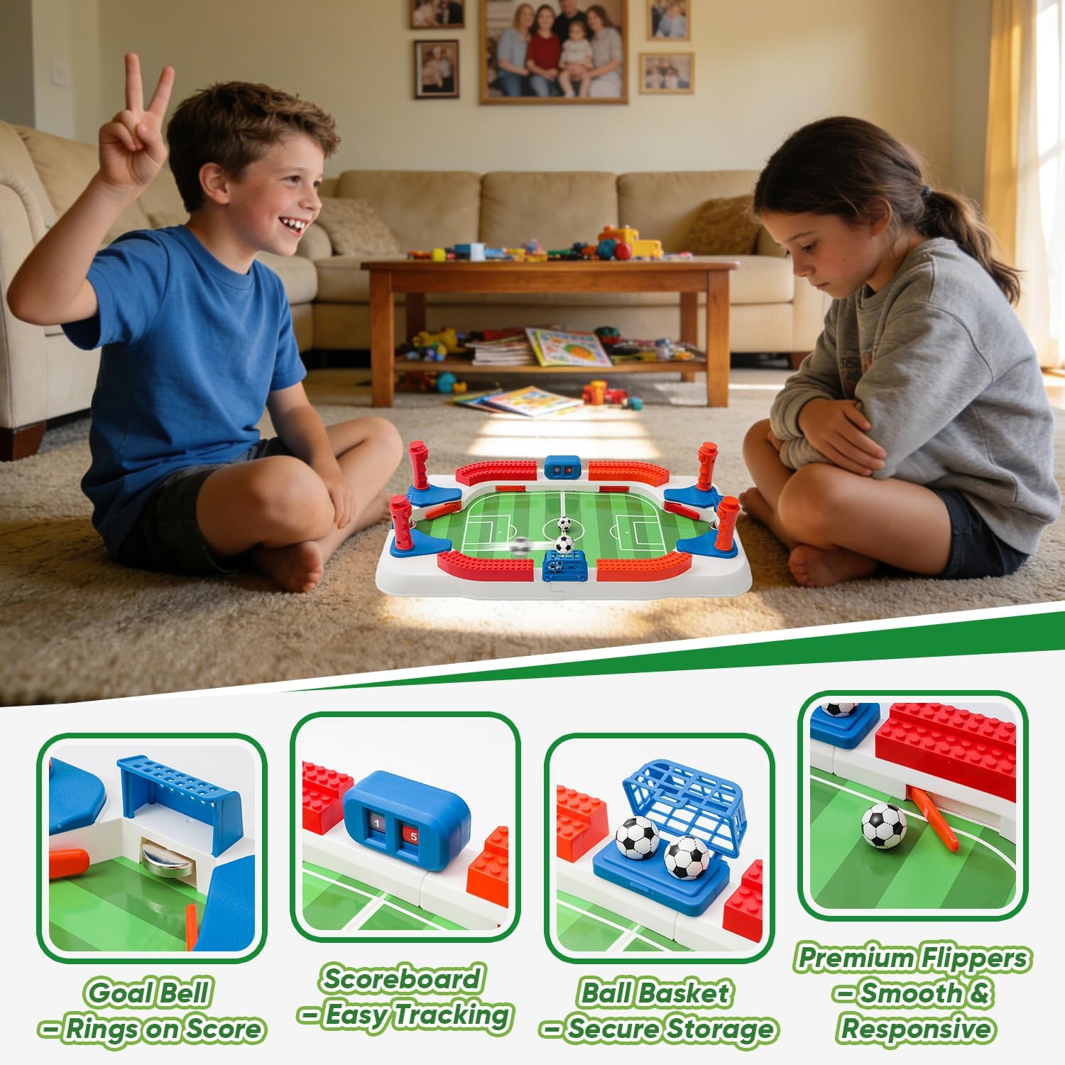 Mini Soccer Board Game for Kids,Interaction Football Toy,Soccer Game Set Gifts Boys Football Games Board,Birthday Gift Toys for 3 4 5 6 7 8-12 Year Old