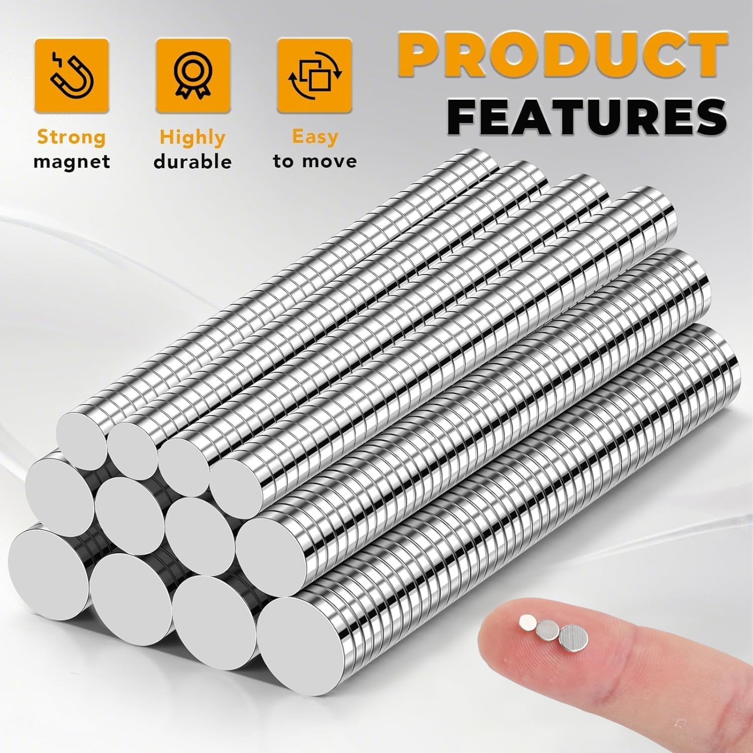 TRYMAG 660Pcs Small Magnets, 3 Different Sizes Neodymium Magnet — Amazon image 4