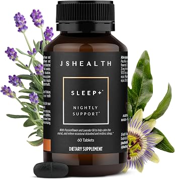 JSHealth Sleep Aid with Magnesium, Lavender & Passionflower, 60 Tablets