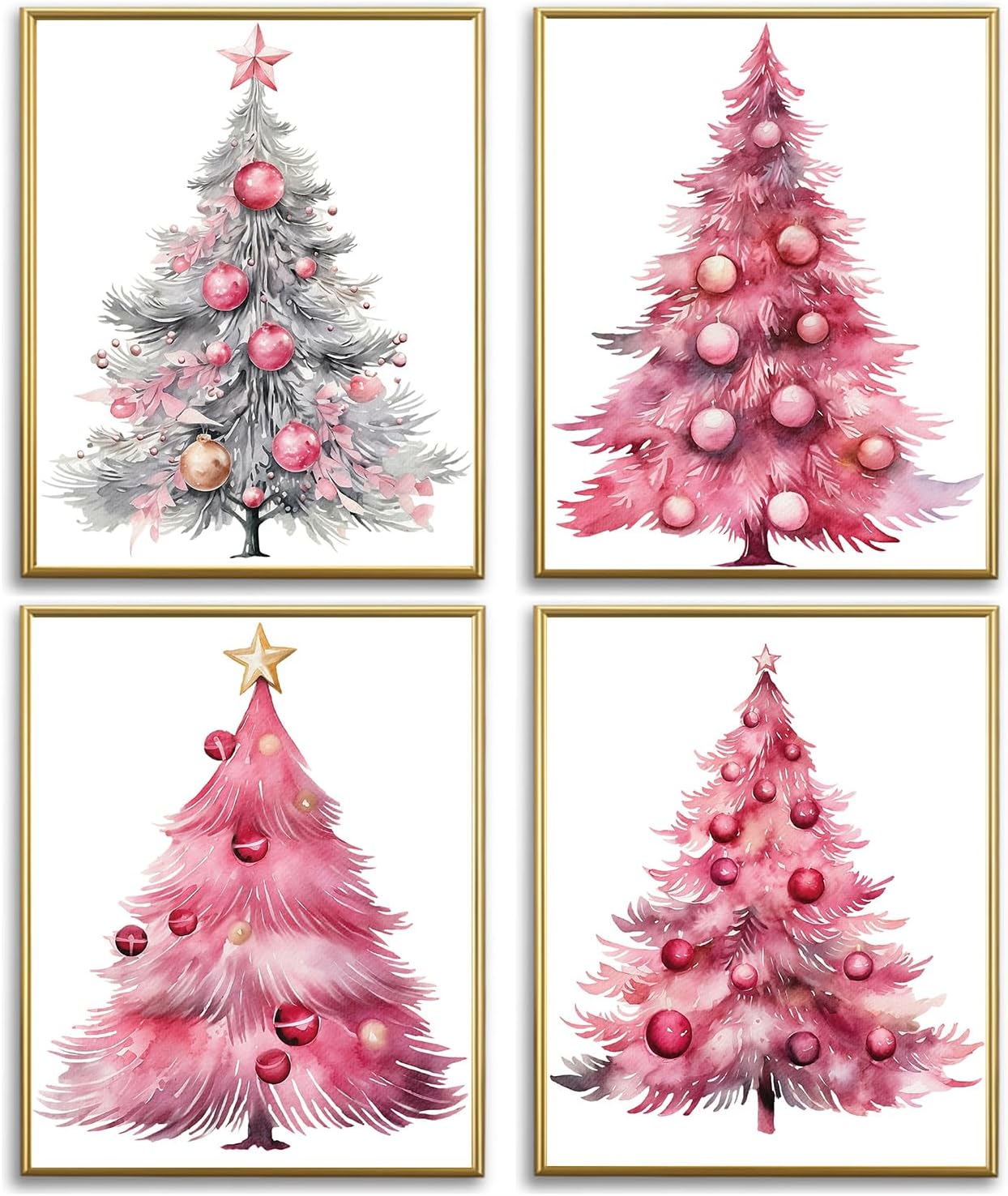 Christmas Tree Wall Art Prints,Merry Christmas Theme Paper