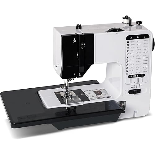 Portable Sewing Machine for Beginners with 38 Stitch Applications, Dual Speed, Reverse Stitch, Foot Pedal and 42 Pcs Sewing Kit - Small Sewing Machine, Easy to Use Electric Mini Sewing