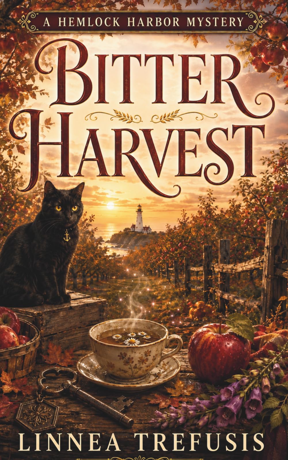 BITTER HARVEST: A Cozy Witch Mystery with a Talking Cat and an Orchard Secret (A Hemlock Harbor Mystery)