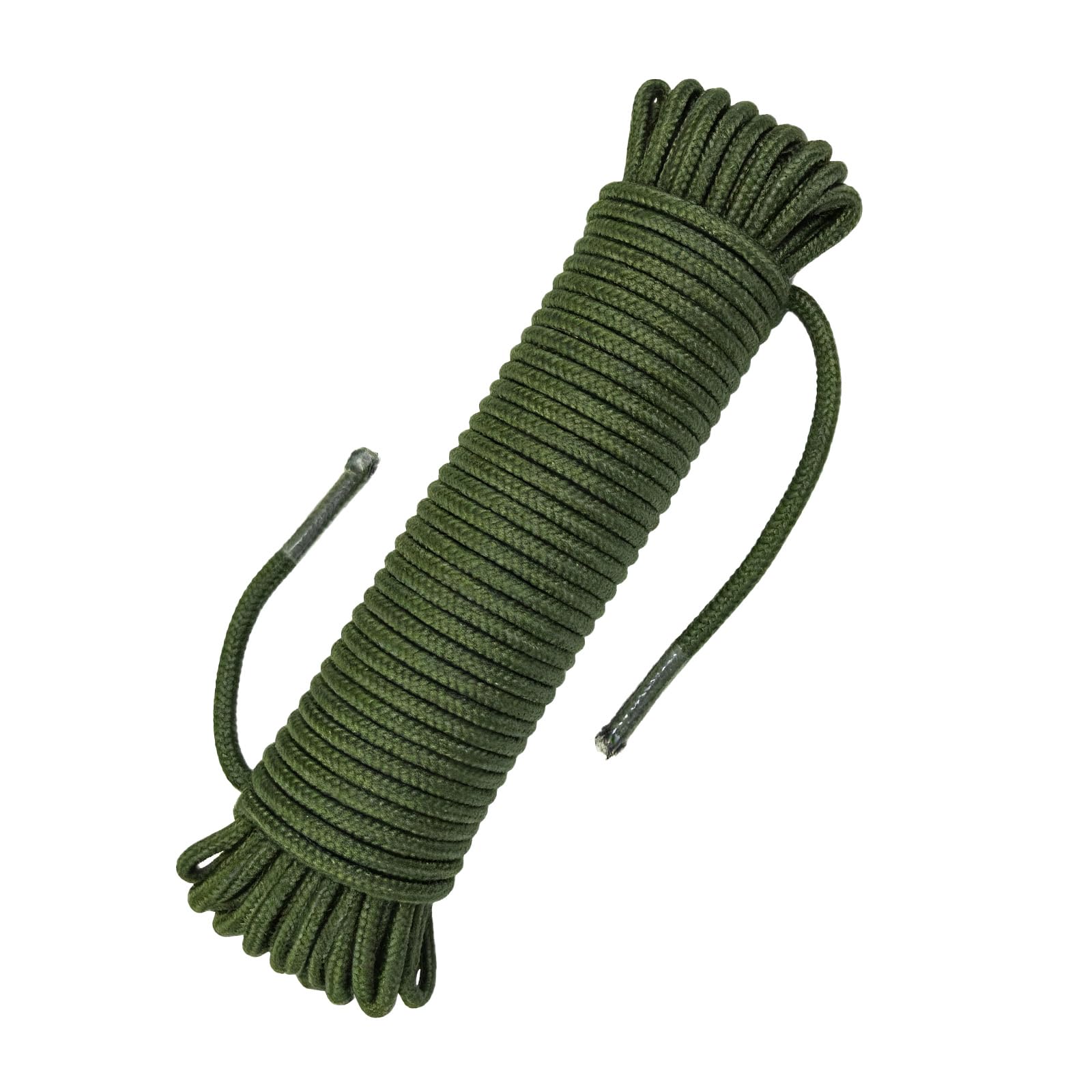 HUtzpah polypropylene rope (6mm 15m Military Green) – light versatile braided rope Suitable for outdoor DIY crafts garden boats fixing camping – highly resistant and abrasion resistant