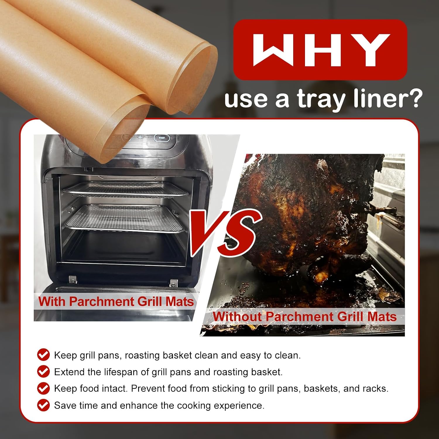 120Pcs Air Fryer Parchment Paper Liners Compatible with Chefman XL 10QT Multifunctional Digital Air Fryer, Disposable Nonstick Airfryer Paper Sheets Oven Tray Liner for Chefman Oven Accessories