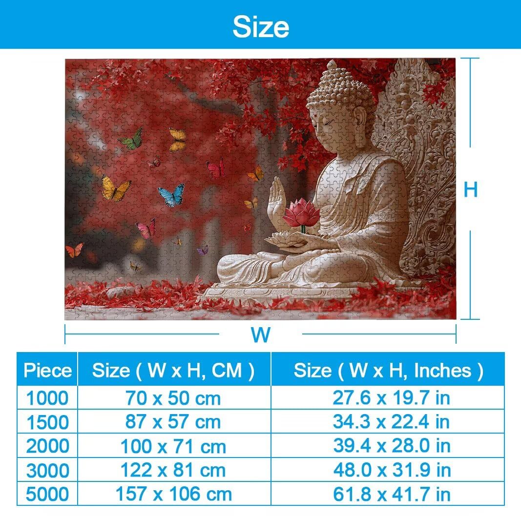 Puzzle 5000 sztuk, drewniane puzzle Zen dla dorosłych, prezenty dla kobiet