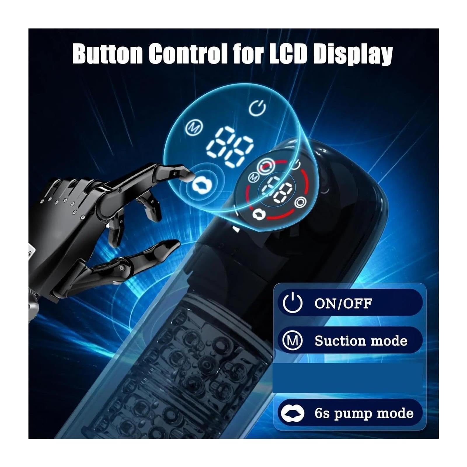 3-in-1 LCD elektrischer Personal-Massager, 7 Modi, USB-aufladbar