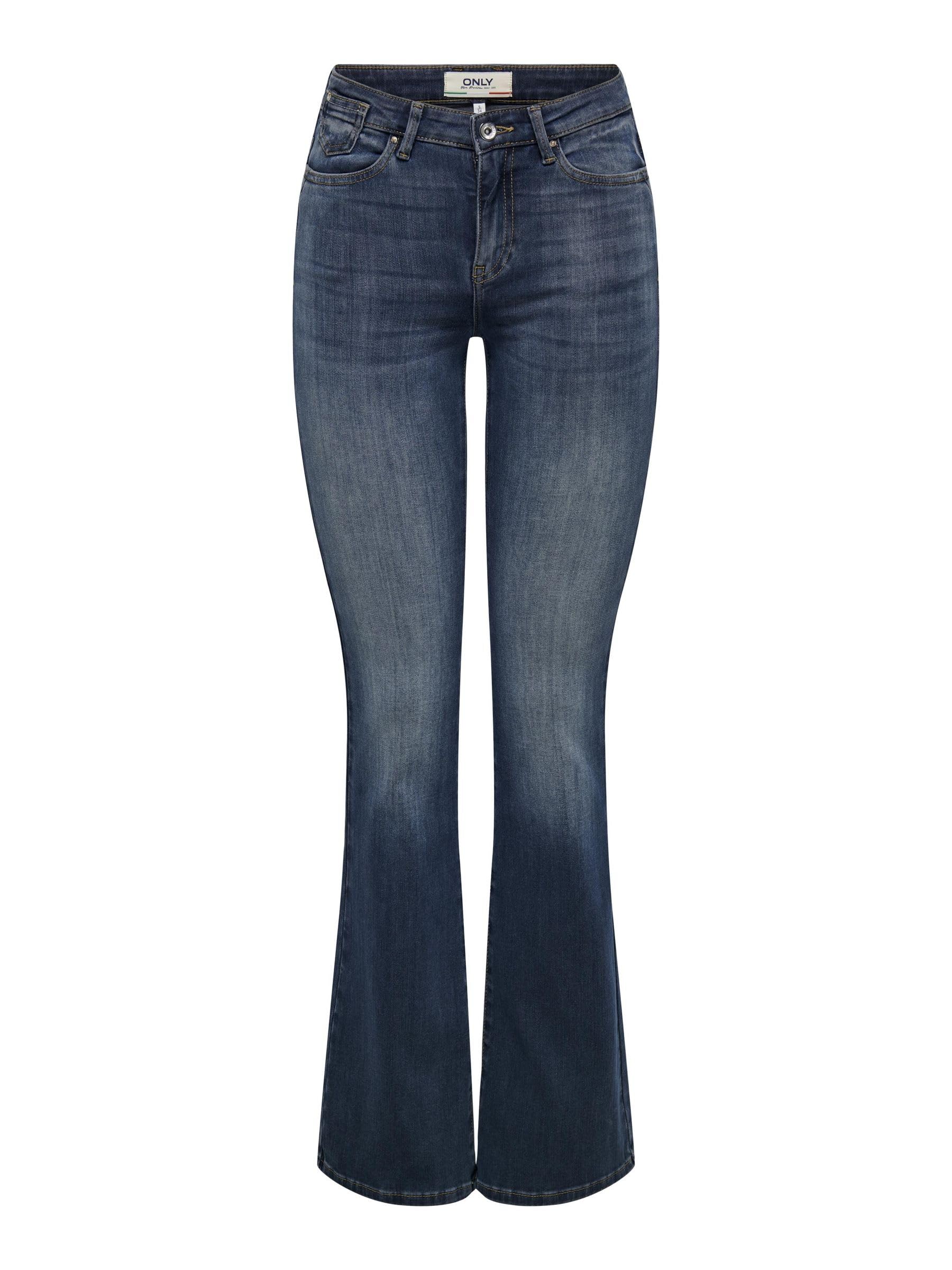 ONLY Female Flared fit Jeans ONLBLUSH Mittlere Taille Flared Jeans