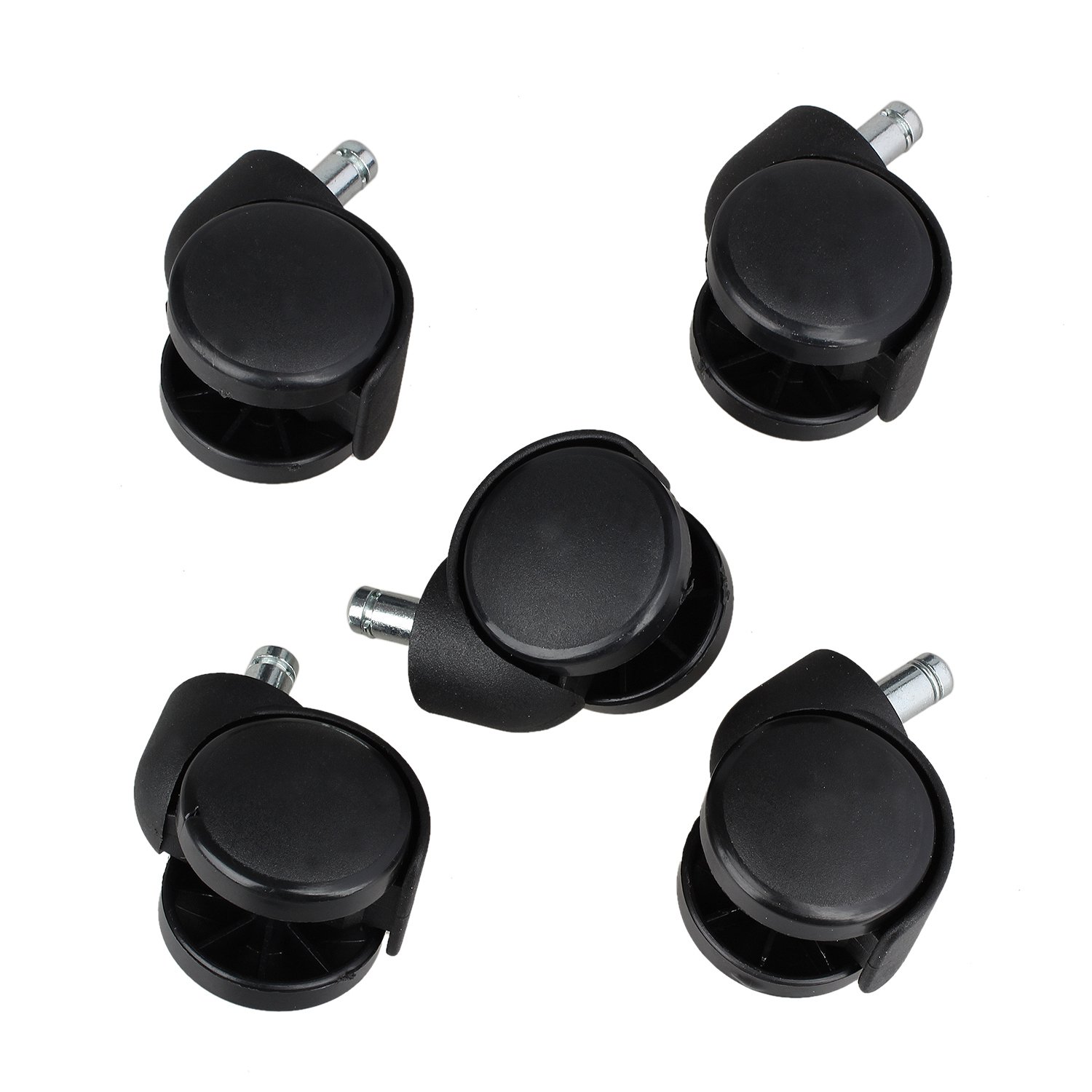 Ctrlzs Black 5 X Replacement Computer Chair Stem Swivel Castors Casters Wheels