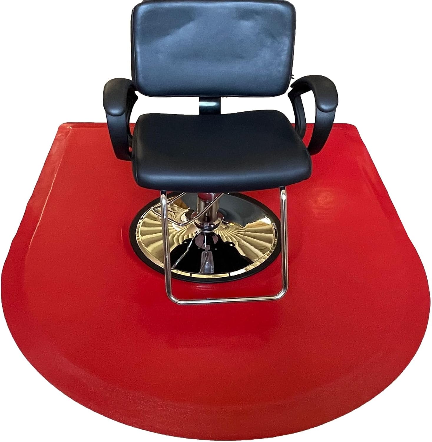 Rhino Hide SemiRectangle 5' X 6' (Red 7/8'' Thick), Salon and Barber Mat, Made in