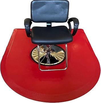 Rhino Hide- The Meg Semi-Rectangle Salon Anti-Fatigue Mat 5 X 6 Red 1/2