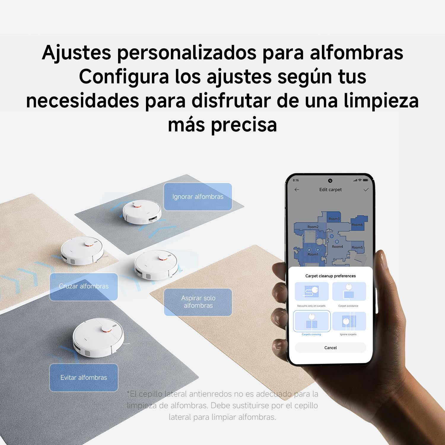 XIAOMI Robot Vacuum H40, 10000Pa, LDS navegación, mapeo Inteligente, Cepillo Anti-enredos, Vaciado automático, hasta 180 min de autonomía, Compatible Home y Control por Voz. — view 15