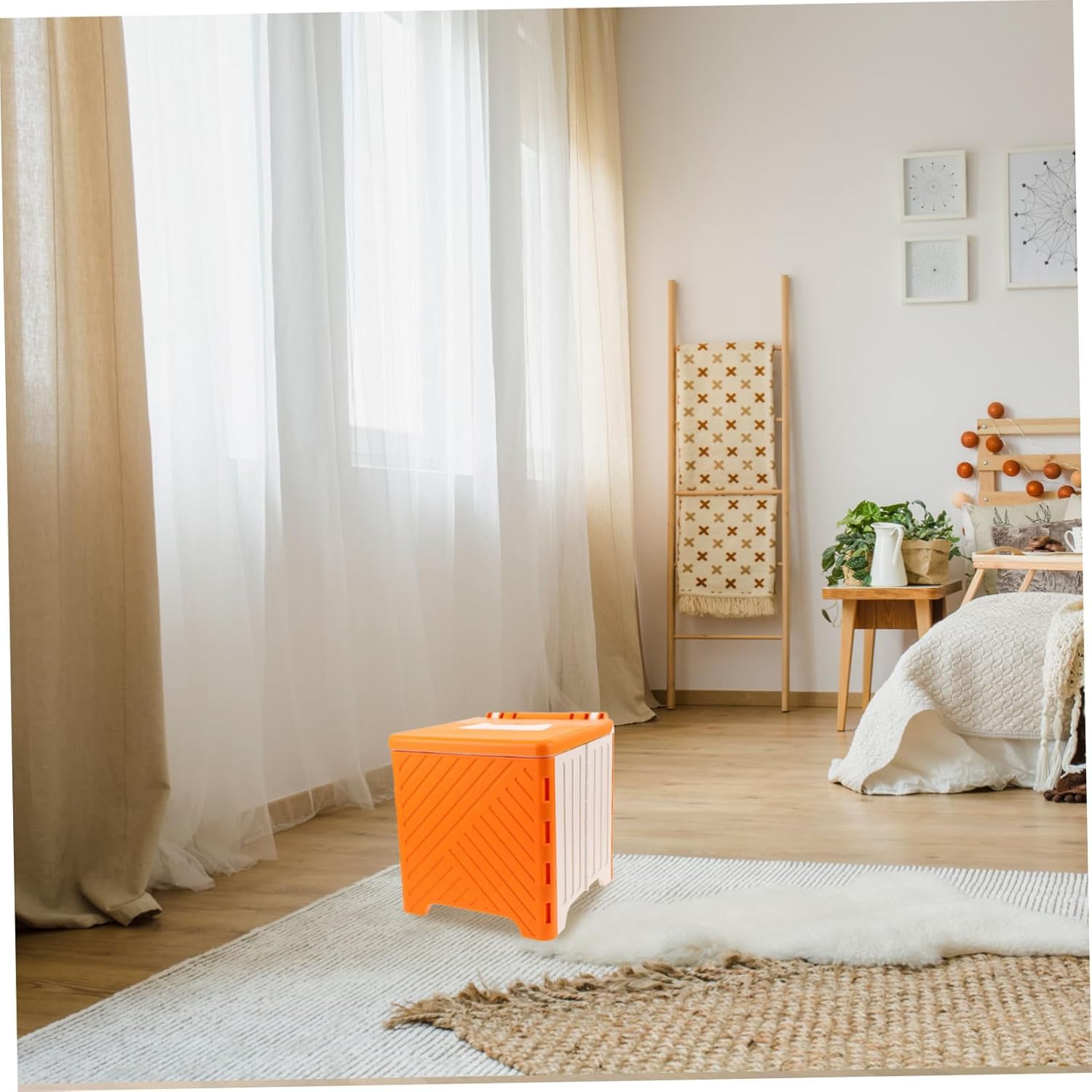 1 Set Portable Foldable Potty Training Toilet with Storage Pouch Space Saving Friendly Design for Indoor Outdoor Use for Travel Camping