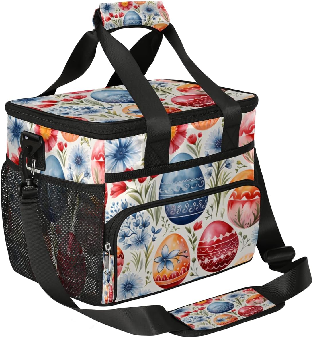 Insulated Picnic Backpack Lunch Box for Women Men Picnic Basket Tote Lunch Bag Picnic Bag Portable Lunch Bags for Picnic, Beach, Work, Trip,Office, Camp Eggs Easter Day