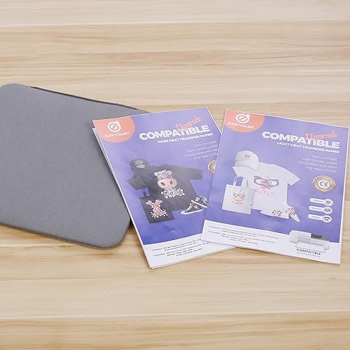 Miniatura 5 de Papel de transferencia de calor para camisetas ligeras, 10 hojas (8.5 x 11 pulgadas, luz 6.0) vinilo de transferencia de calor HTV imprimible para