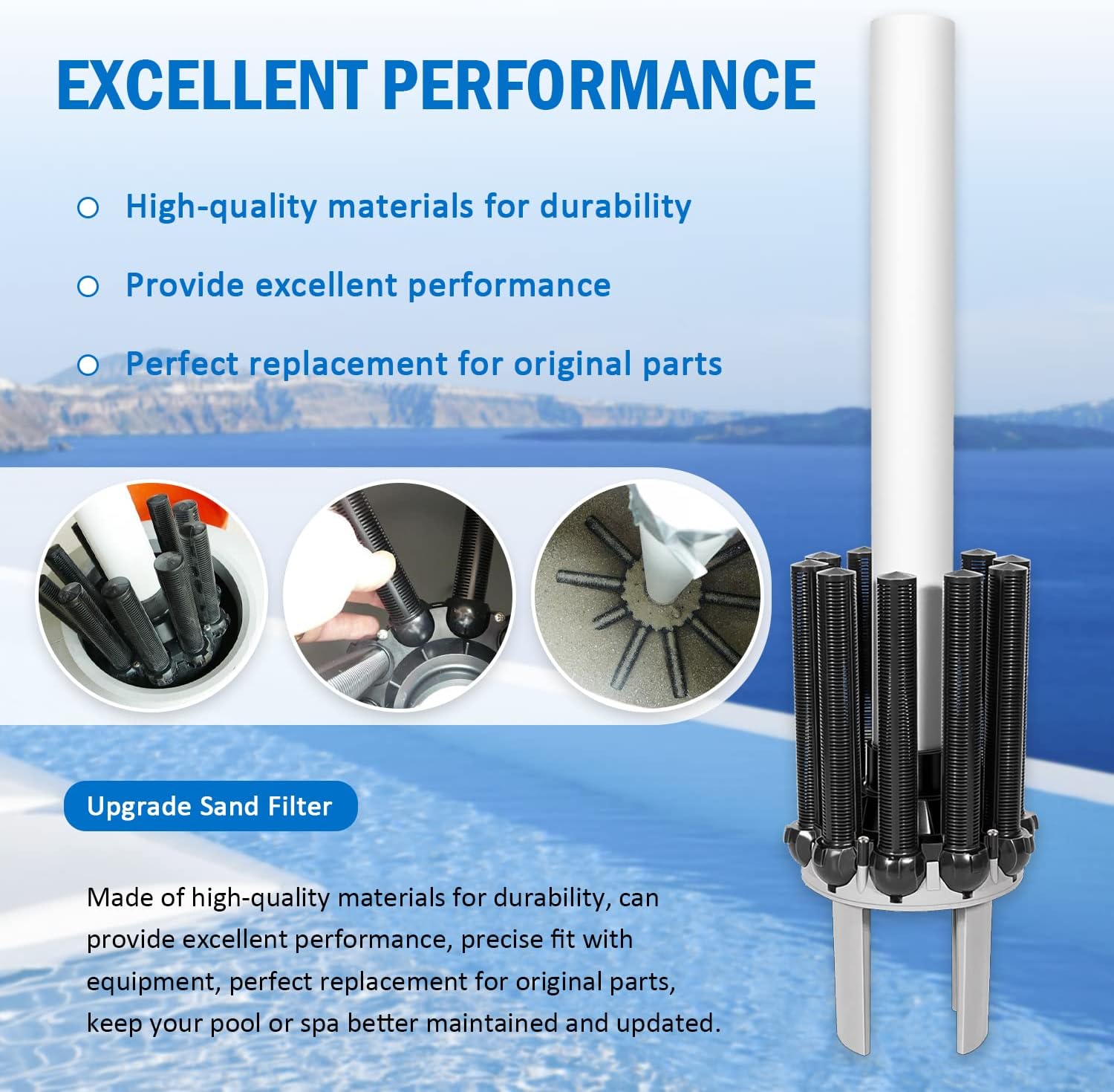 SX210DA Lateral Assembly/w Center Pipe for Hayward Pro Series Sand Filter S220T2, S244T2, S180T, S210T, S220T, S230T, S244T and Automatic Skimmers