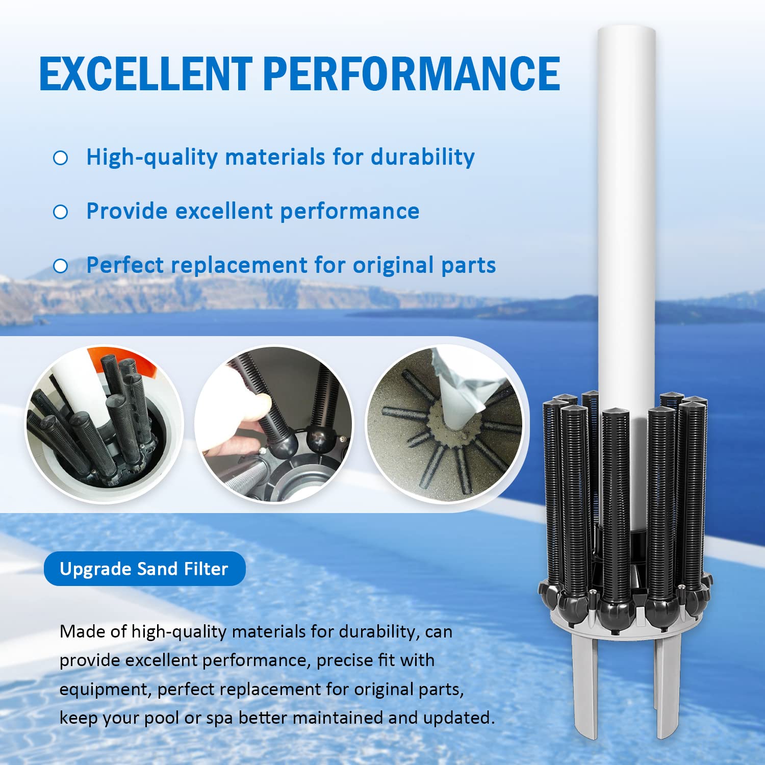 Kit Laterale Con Tubo Centrale SX210DA – Compatibile Con Filtri A Sabbia Hayward Pro Serie S180T-S270T