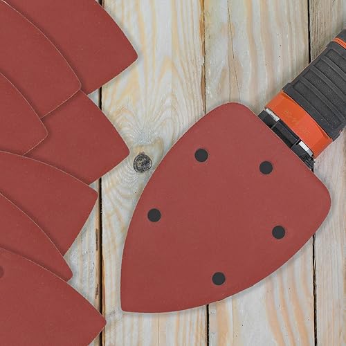 Vista 24 de 60 piezas de papel de lija con detalles de ratón de grano 80, almohadillas de lijadora de ratón de óxido de aluminio, almohadillas de lijadora