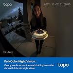 TP-Link Tapo Smart Video Doorbell Camera Wireless with Chime, 2K with Full Color Night Vison & Spotlights, No Monthly Fee, Ring Call, 160° Ultra-Wide View, Free AI Detection, Local Storage (Tapo D210)