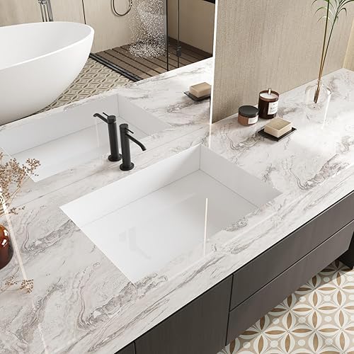 Miniatura 4 de CRE8TIVE Papel de contacto de mármol líquido beige plateado brillante, para encimeras de despegar y pegar, impermeable, autoadhesivo, extraíble,